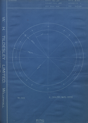 Barrowfield Leather Co  Ring WH Tildesley Forging Technical Drawing