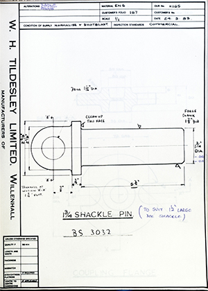 Barzillai Hingley & Sons LTD  1 3/4