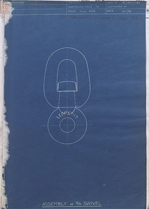 Barzillai Hingley & Sons LTD  Assembly of 3/4 Swivel WH Tildesley Forging Technical Drawing