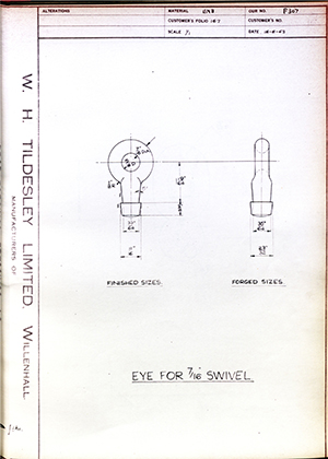 Barzillai Hingley & Sons LTD  Eye for 7/16