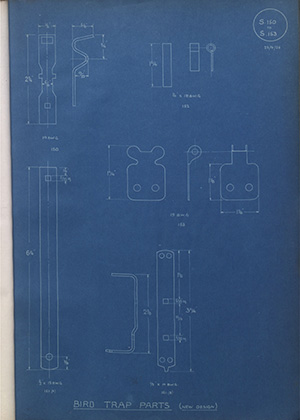 Bird Trap Parts WH Tildesley Forging Technical Drawing