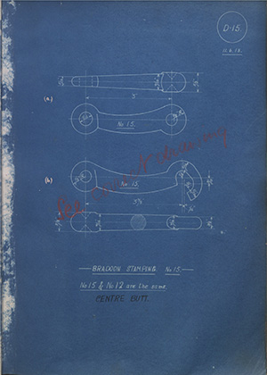 Bradoon Stamping - No15 WH Tildesley Forging Technical Drawing