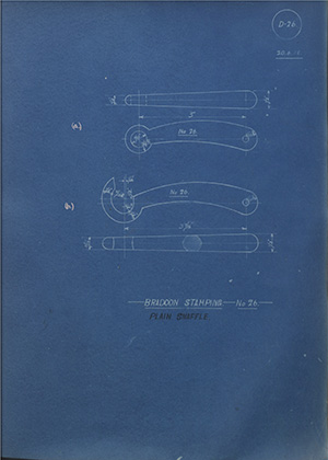 Bradoon Stamping - No26 WH Tildesley Forging Technical Drawing