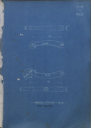 Bradoon Stamping - No30 - Plain Snaffle WH Tildesley Forging Technical Drawing