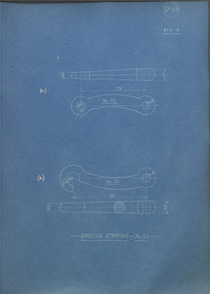 Bradoon Stamping - No35 WH Tildesley Forging Technical Drawing