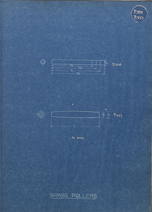 Brass Rollers WH Tildesley Forging Technical Drawing