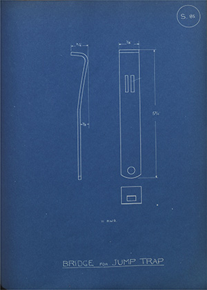 Bridge for Jump Trap WH Tildesley Forging Technical Drawing