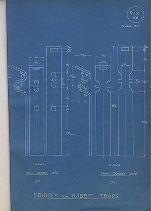 Bridges for Rabbit Traps WH Tildesley Forging Technical Drawing