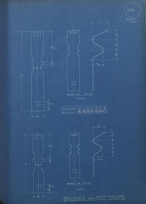 Bridges for Rat Traps WH Tildesley Forging Technical Drawing