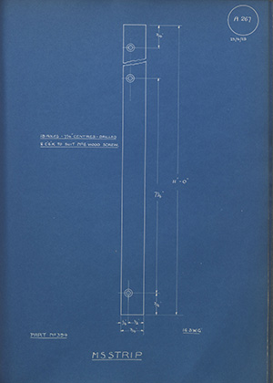 British Celanese Ltd 394 M.S Strip WH Tildesley Forging Technical Drawing