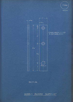 British Celanese Ltd 396 Bobbin Board Support WH Tildesley Forging Technical Drawing