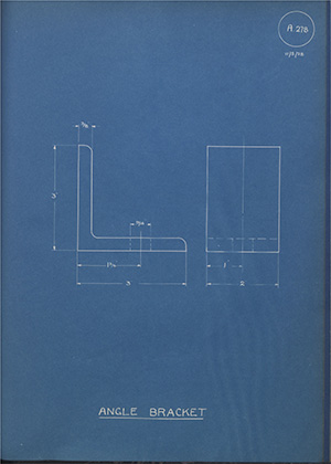 British Celanese Ltd Angle Bracket WH Tildesley Forging Technical Drawing