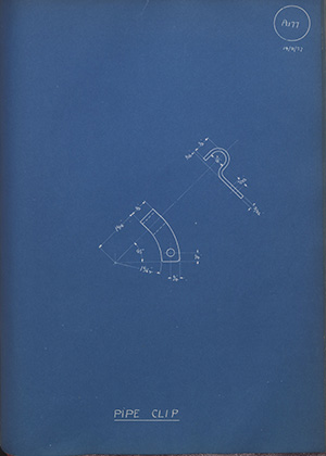 British Celanese Ltd Pipe Clip WH Tildesley Forging Technical Drawing
