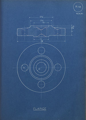 British Oxygen Co LTD  Flange WH Tildesley Forging Technical Drawing