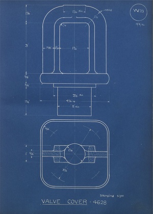 British Oxygen Co LTD  Valve Cover - 4628 WH Tildesley Forging Technical Drawing