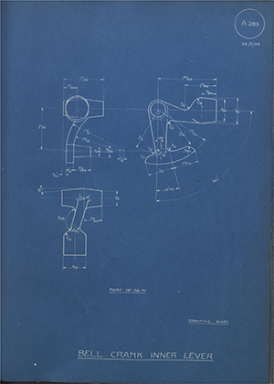 Burman & Sons LTD 38-M Bell Crank Inner Lever WH Tildesley Forging Technical Drawing