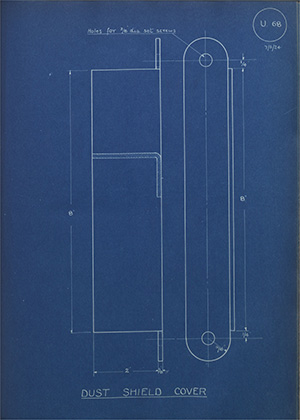 Burton Delingpole & Co Dust Shield Cover WH Tildesley Forging Technical Drawing