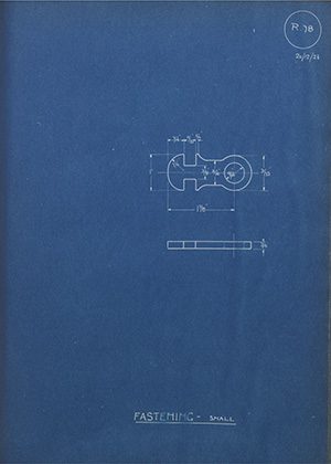 Burton Delingpole & Co Fastening - Small WH Tildesley Forging Technical Drawing