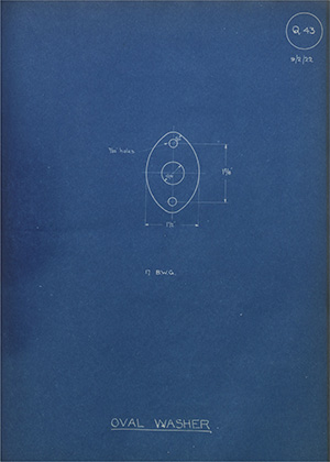 Burton Delingpole & Co Oval Washer WH Tildesley Forging Technical Drawing