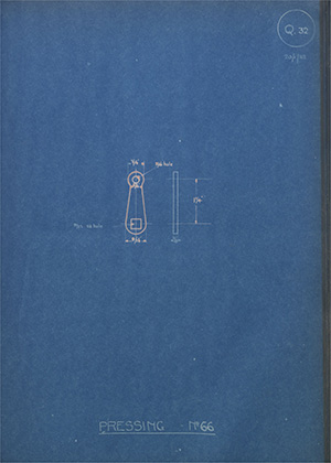 Burton Delingpole & Co Pressing - No66 WH Tildesley Forging Technical Drawing