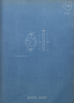 Burton Delingpole & Co Screw Plate WH Tildesley Forging Technical Drawing