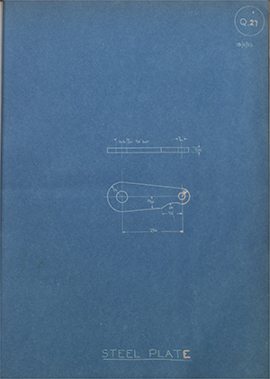 Burton Delingpole & Co Steel Plate WH Tildesley Forging Technical Drawing