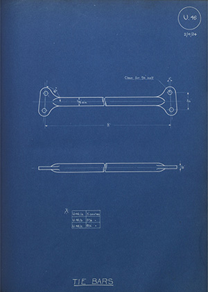 Burton Delingpole & Co Tie Bars WH Tildesley Forging Technical Drawing