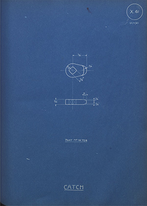 Burton Delingpole & Co W728 Catch WH Tildesley Forging Technical Drawing