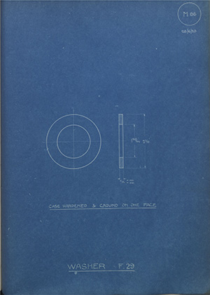 Burton Delingpole & Co Washer - F29 WH Tildesley Forging Technical Drawing