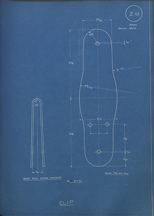 Butler Brothers (Walsall) Ltd Clip WH Tildesley Forging Technical Drawing