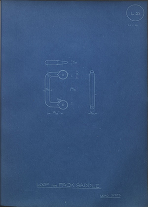 Butler Brothers (Walsall) Ltd Loop for Pack Saddle WH Tildesley Forging Technical Drawing