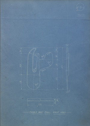 Butler Brothers (Walsall) Ltd Saddle Bar Small - Right Hand WH Tildesley Forging Technical Drawing