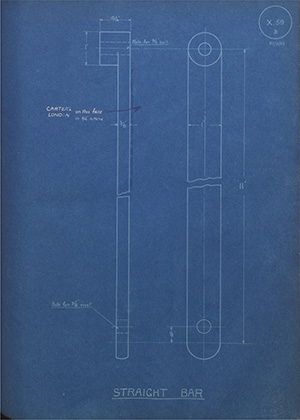 Carvers (J & A) Ltd Straight Bar WH Tildesley Forging Technical Drawing