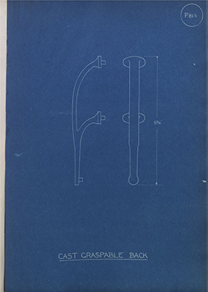 Cast Graspable Back WH Tildesley Forging Technical Drawing