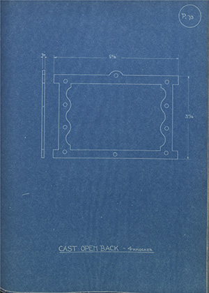 Cast Open Back - 4 Knockers WH Tildesley Forging Technical Drawing