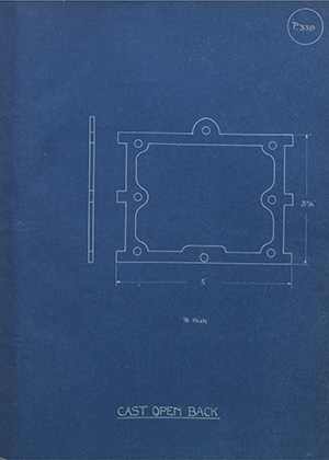 Cast Open Back WH Tildesley Forging Technical Drawing