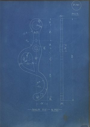 Cavalry Side - No28/1 WH Tildesley Forging Technical Drawing