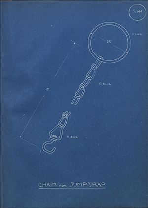 Chain for Jump Trap WH Tildesley Forging Technical Drawing