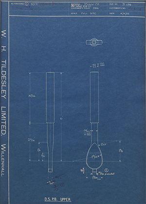 Chas A Blatchford & Sons LTD (Blatchford) 901021 D.S P.B Upper WH Tildesley Forging Technical Drawing