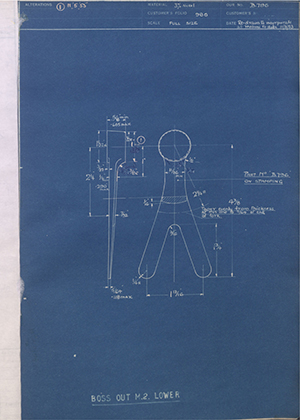 Chas A Blatchford & Sons LTD (Blatchford)  Boss out M2 Lower WH Tildesley Forging Technical Drawing