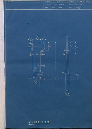 Chas A Blatchford &amp; Sons LTD (Blatchford) No5 M2 - R.P.B Upper WH Tildesley Forging Technical Drawing