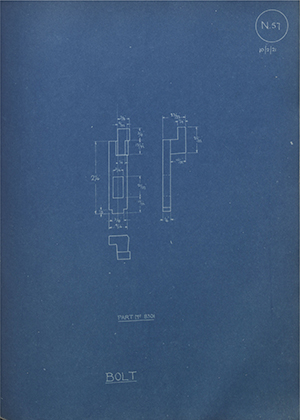 Cogswell & Harrison LTD 8301 Bolt WH Tildesley Forging Technical Drawing