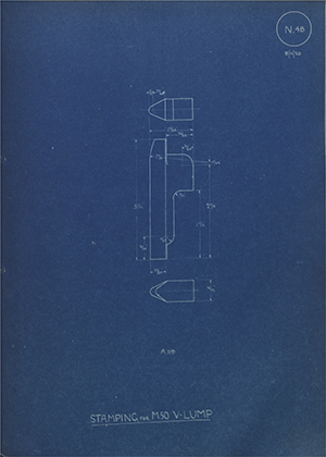 Cogswell & Harrison LTD A119 Stamping for M50 V-Lump WH Tildesley Forging Technical Drawing