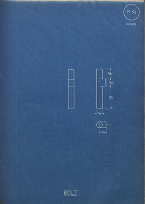 Cogswell & Harrison LTD  Bolt WH Tildesley Forging Technical Drawing