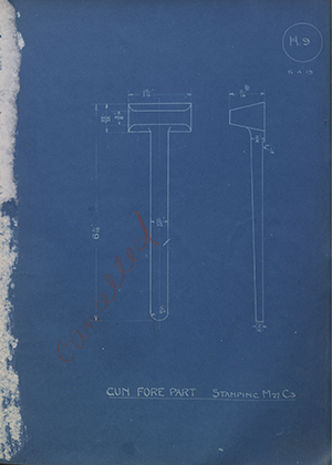 Cogswell & Harrison LTD  Gun Fore Part Stamping M27 C3 WH Tildesley Forging Technical Drawing