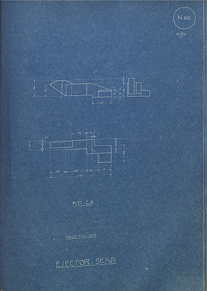 Cogswell & Harrison LTD M27 C16 Ejector Sear WH Tildesley Forging Technical Drawing