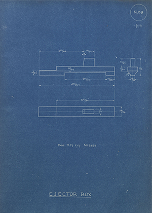 Cogswell & Harrison LTD M27 C17 No8364 Ejector Box WH Tildesley Forging Technical Drawing