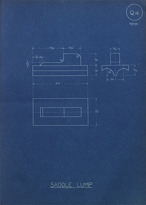 Cogswell & Harrison LTD  Saddle Lump WH Tildesley Forging Technical Drawing