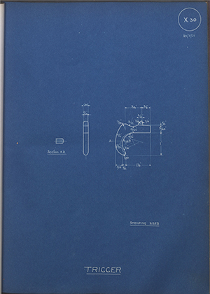 Cogswell & Harrison LTD  Trigger WH Tildesley Forging Technical Drawing