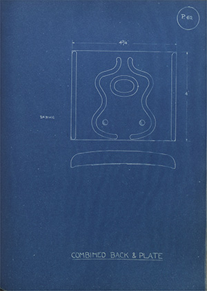 Combined Back Plate WH Tildesley Forging Technical Drawing